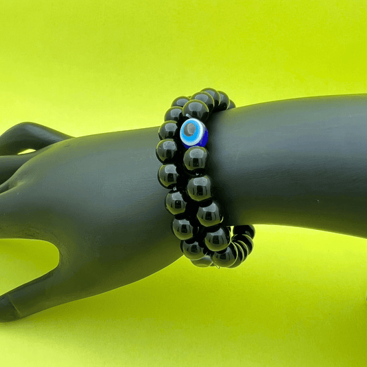 Black Evil Eye Protection Stone Bracelet