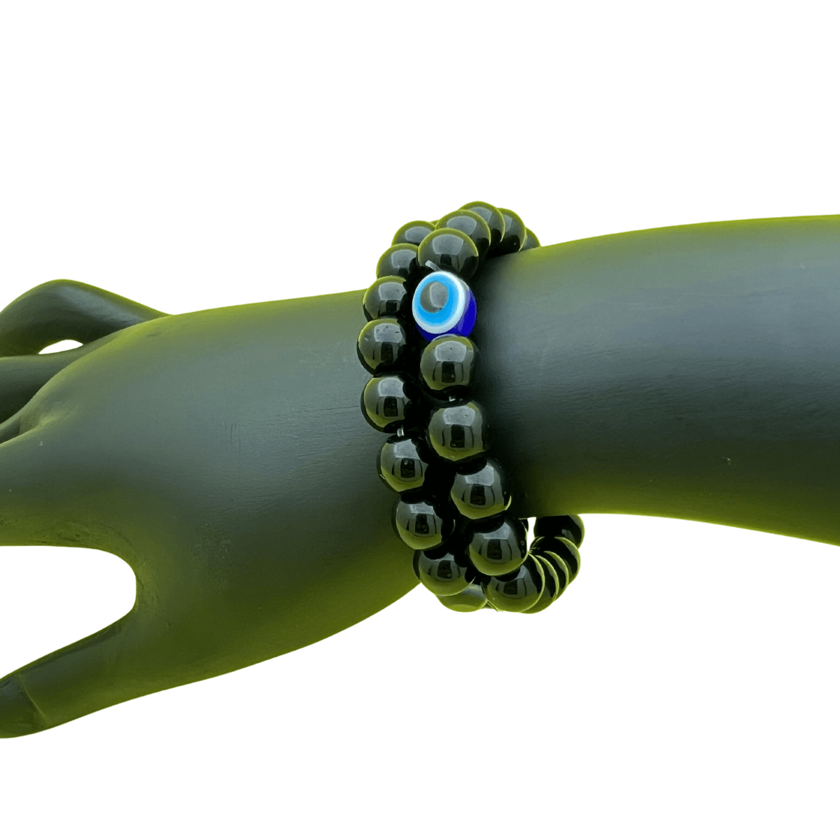 Black Evil Eye Protection Stone Bracelet
