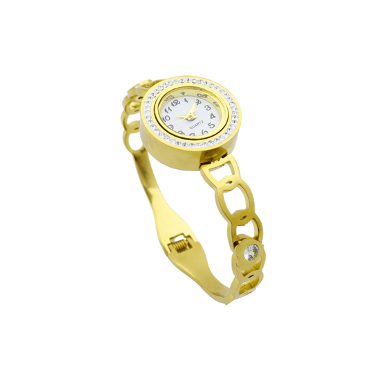 Elegant Gold Plated Link Bracelet Watch1