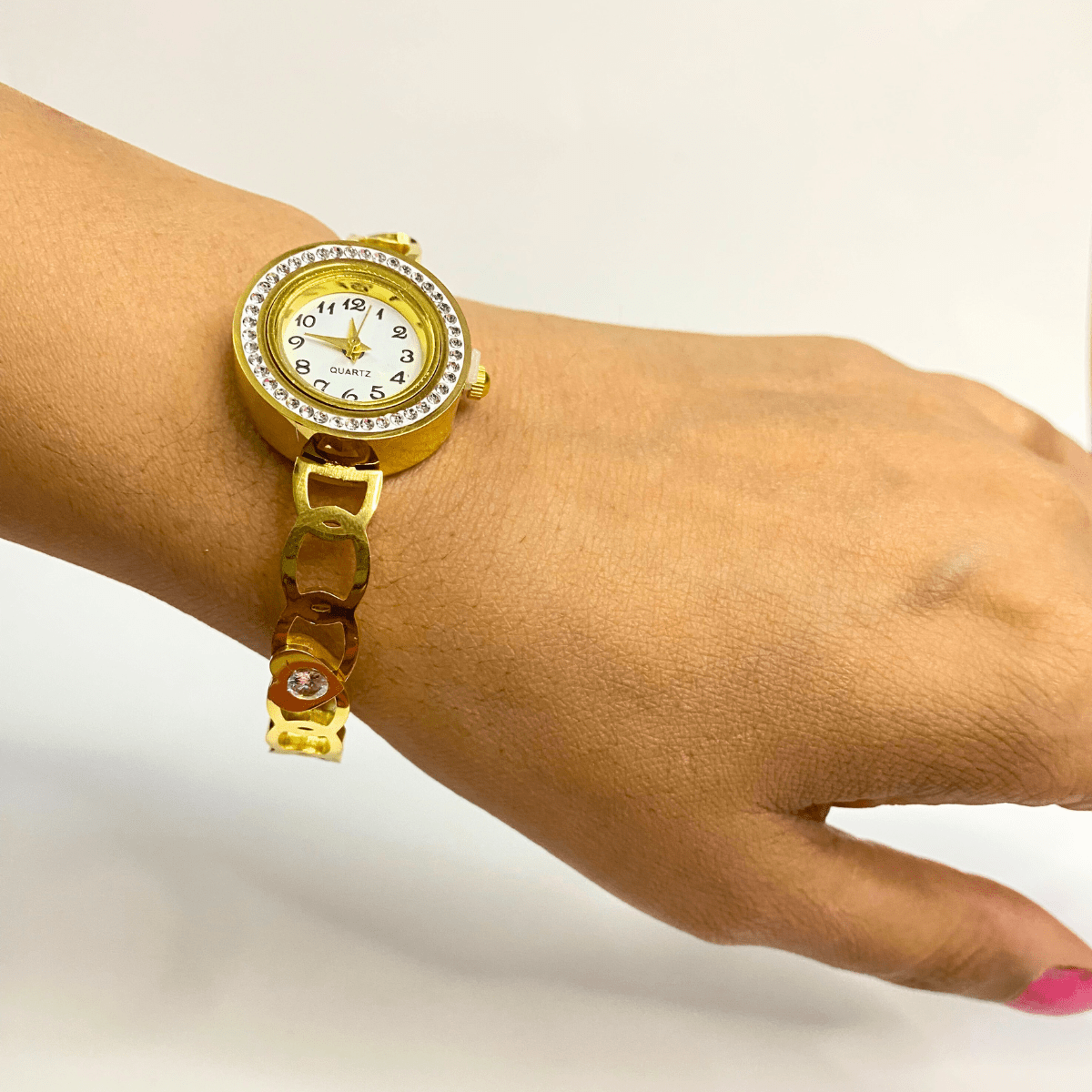 Elegant Gold Plated Link Bracelet Watch2