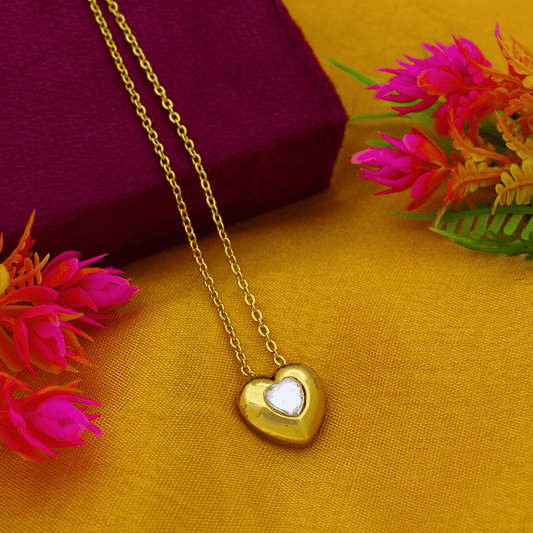 Heart shape Gold Plated Pendant necklace1
