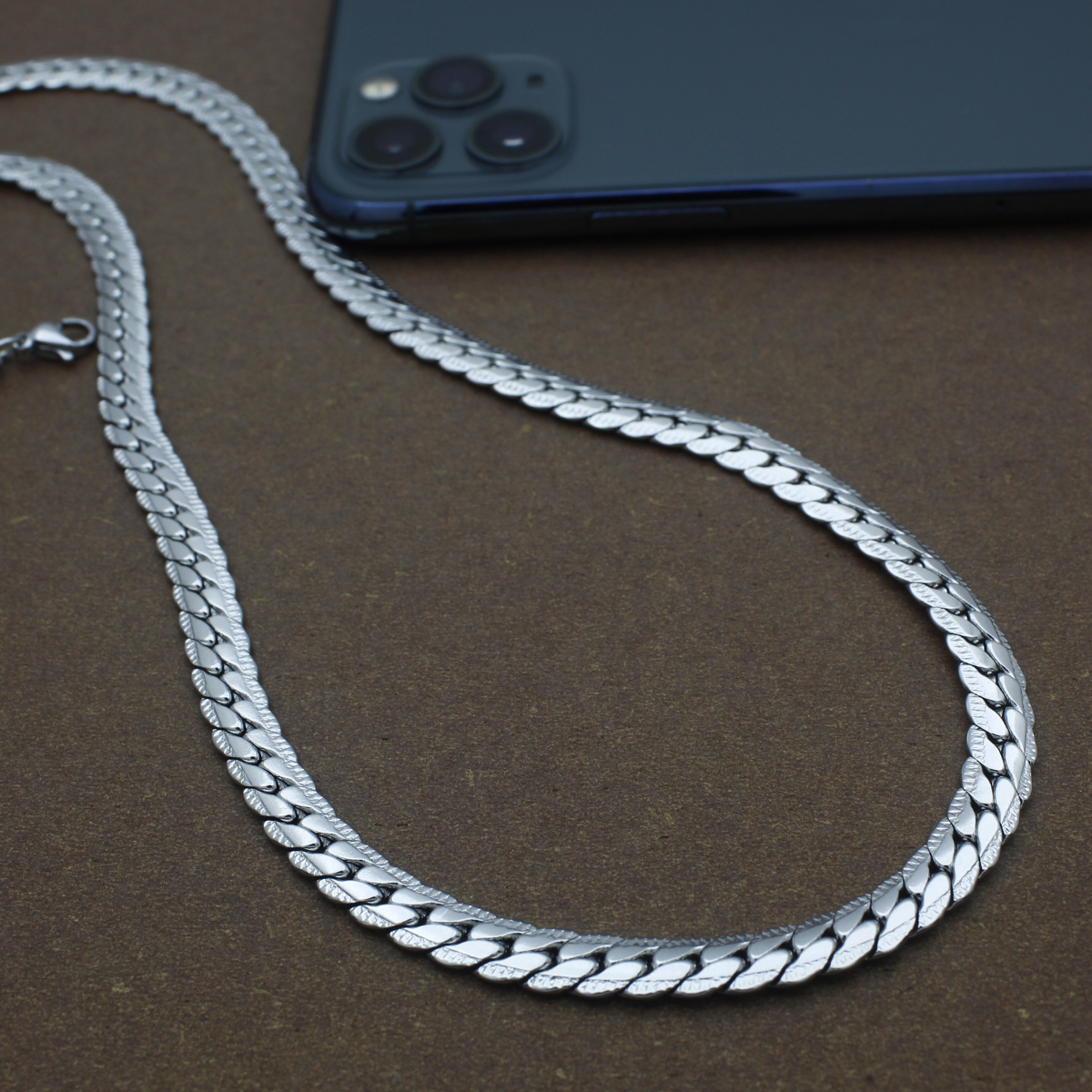 Mens Silver Cuban Link Chain