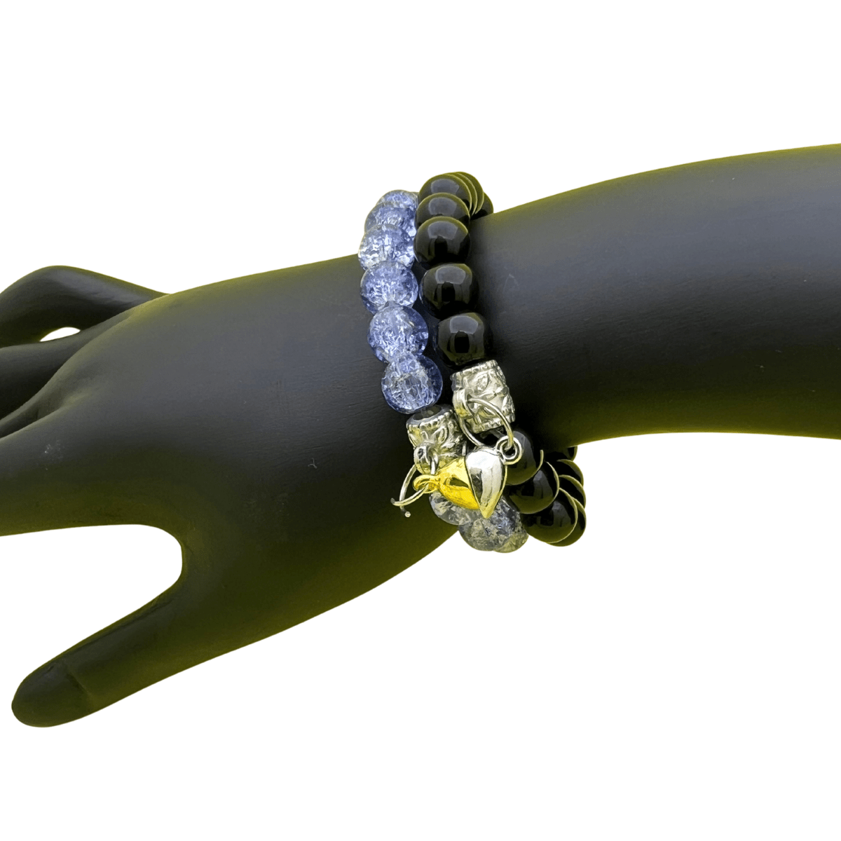 Purple & Black Couple Stone Bracelets
