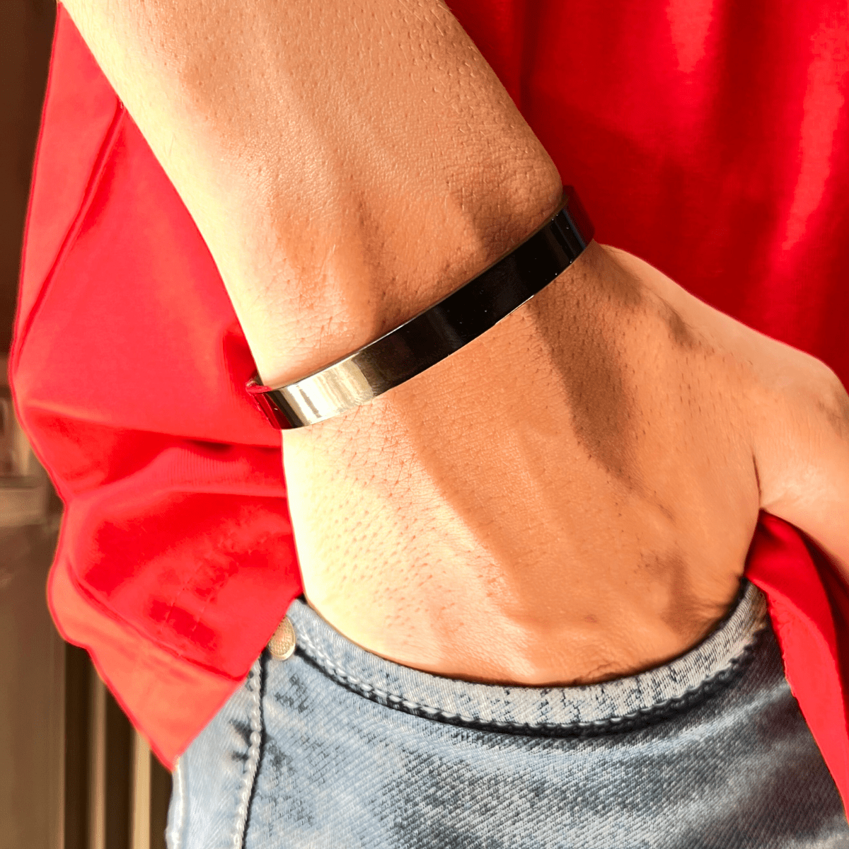 Sleek Black Steel Men's Kada