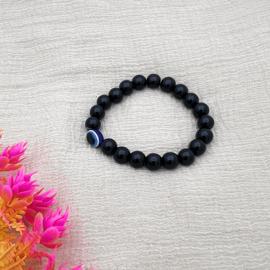 Black Evil Eye Protection Stone Bracelet