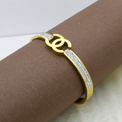 Gold Plated Interlocking Designer Bracelet
