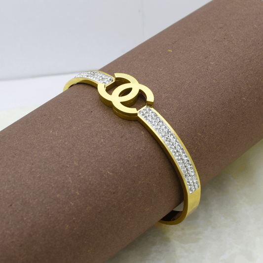 Gold Plated Interlocking Designer Bracelet
