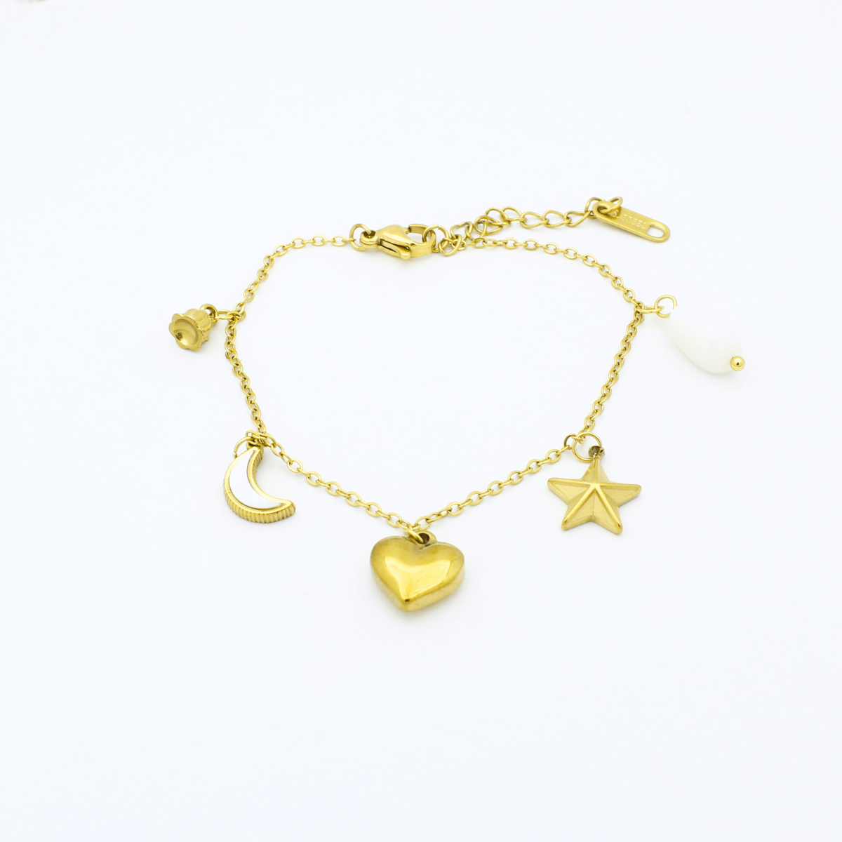 Charm Bracelet with Heart_Moon_Star