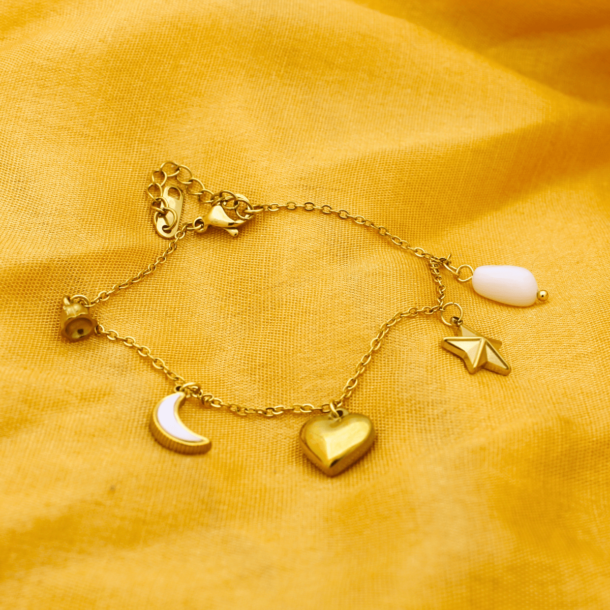 Charm Bracelet with Heart_Moon_Star2