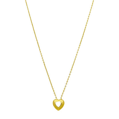 Heart shape Gold Plated Pendant necklace