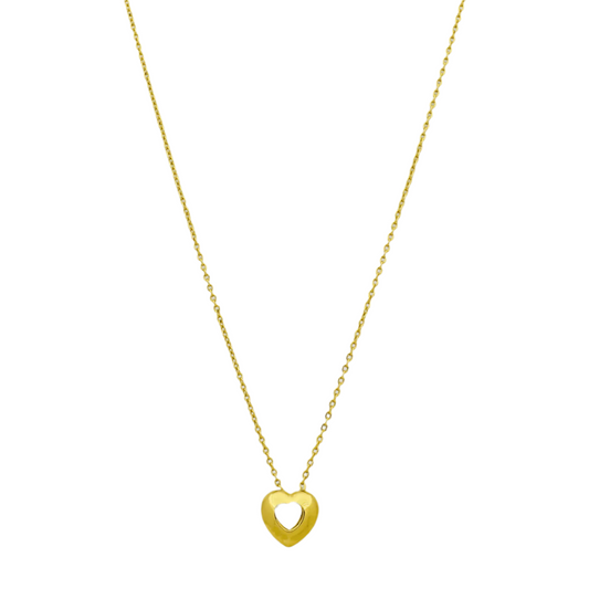 Heart shape Gold Plated Pendant necklace