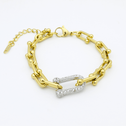 Link Bracelet with Diamond Accent1
