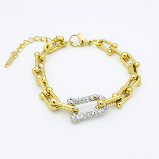 Link Bracelet with Diamond Accent1
