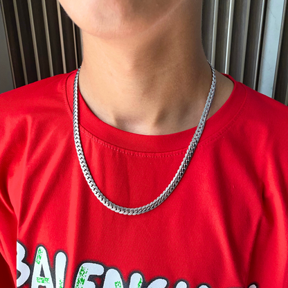 Mens Silver Cuban Link Chain